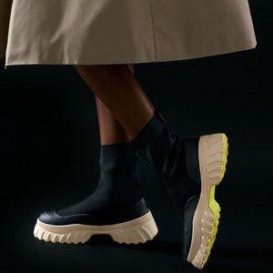 Zara chunky sole sock boot
